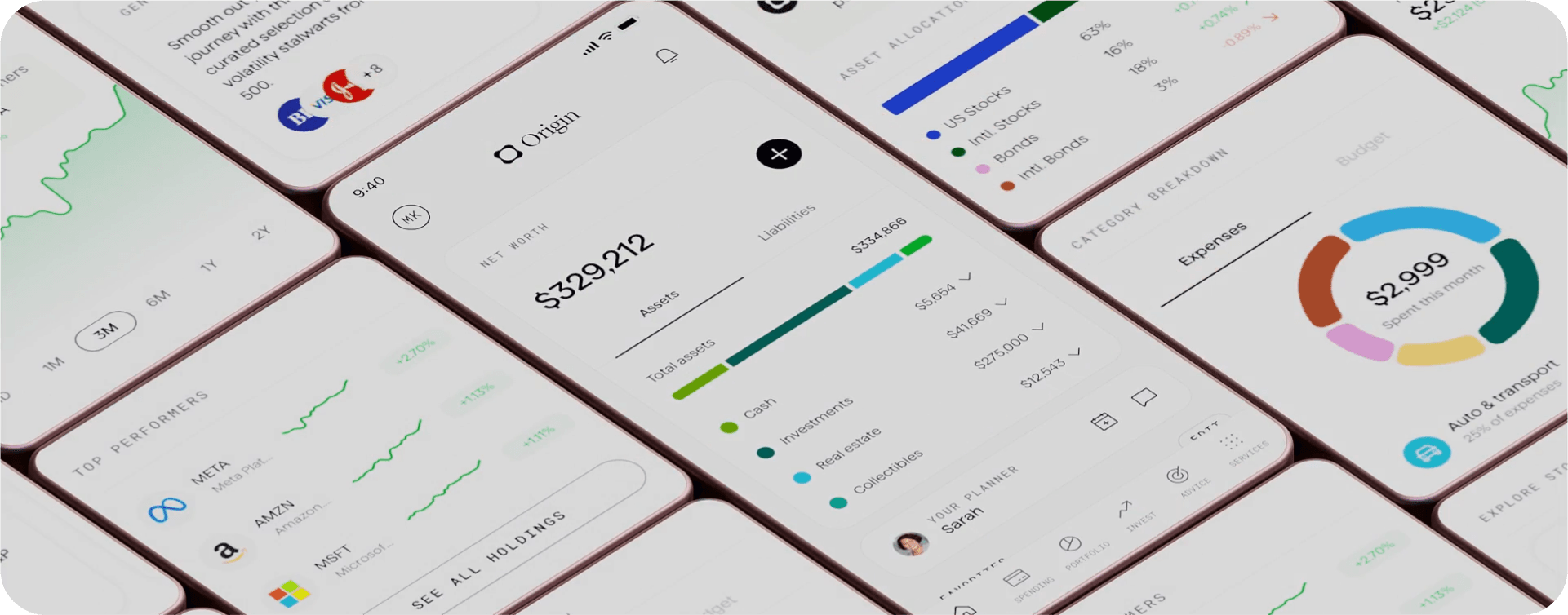Origin Dashboard Screenshots